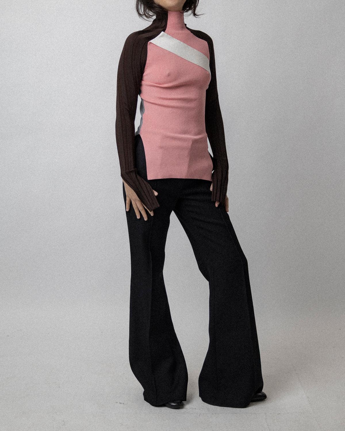 Seat Belt Knit Pink / Brown S