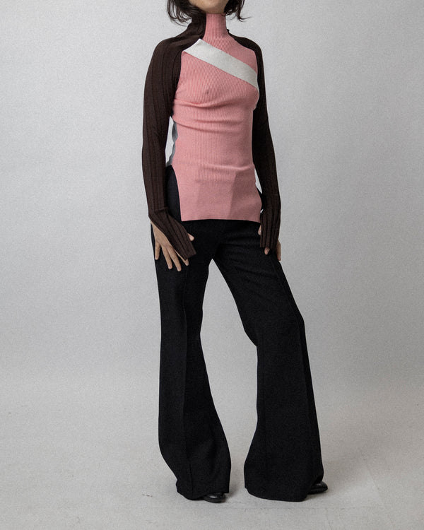 Seat Belt Knit Pink / Brown S