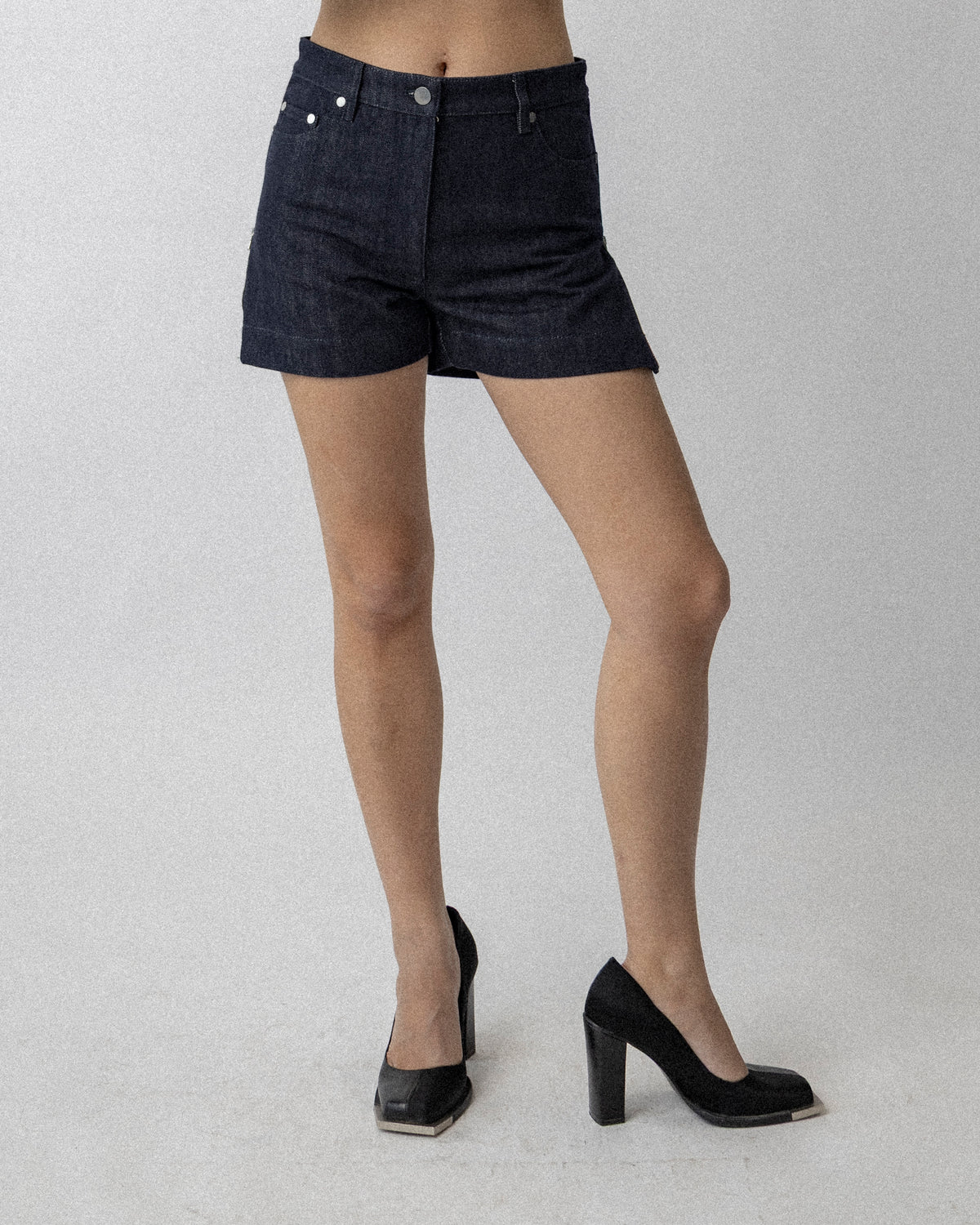 Side Zip Jean Short Dark Blue Waist 31'' S