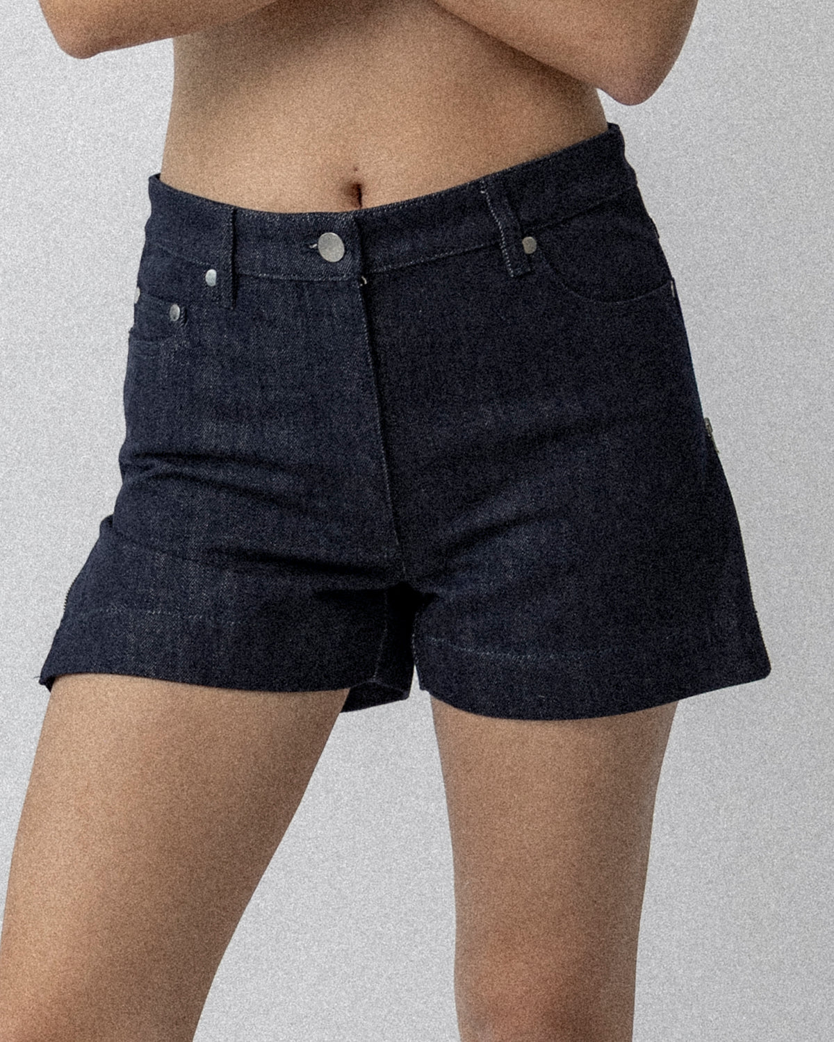 Side Zip Jean Short Dark Blue Waist 31'' S