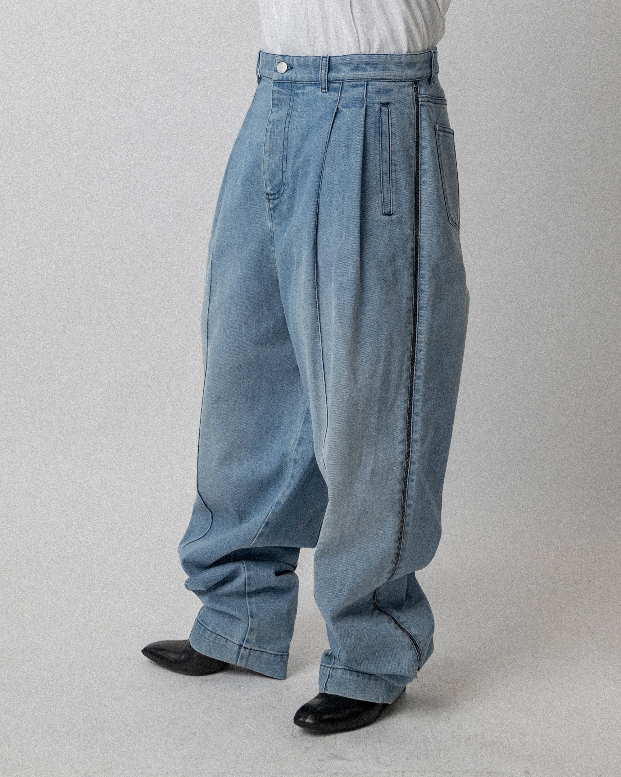 Side Zip Jean Light Blue - Waist 37''