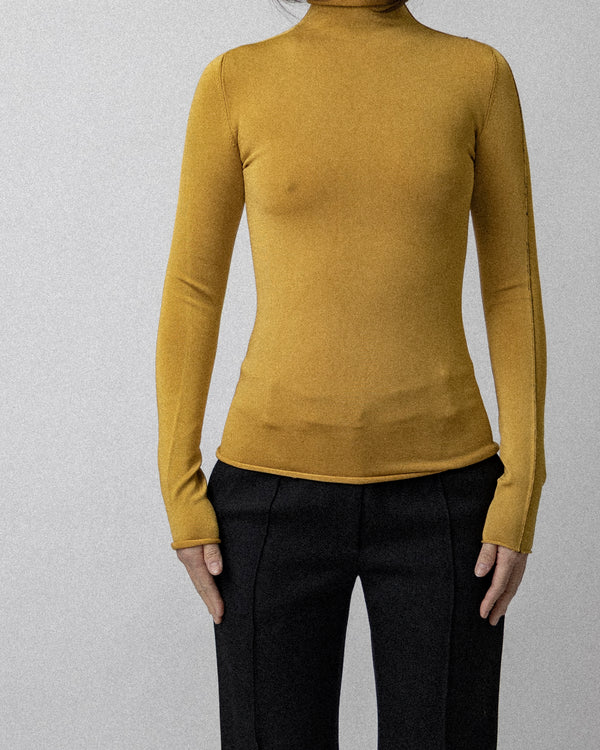 Tight Turtleneck Mustard Yellow - XS